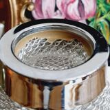 Glass and metal shaker 70s