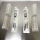 Pair of Lucite tube wall sconces by Geru Leuchten, frosted effect, Germany 1970s