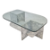 Italian Marble and Glass Coffee Table, 1980's