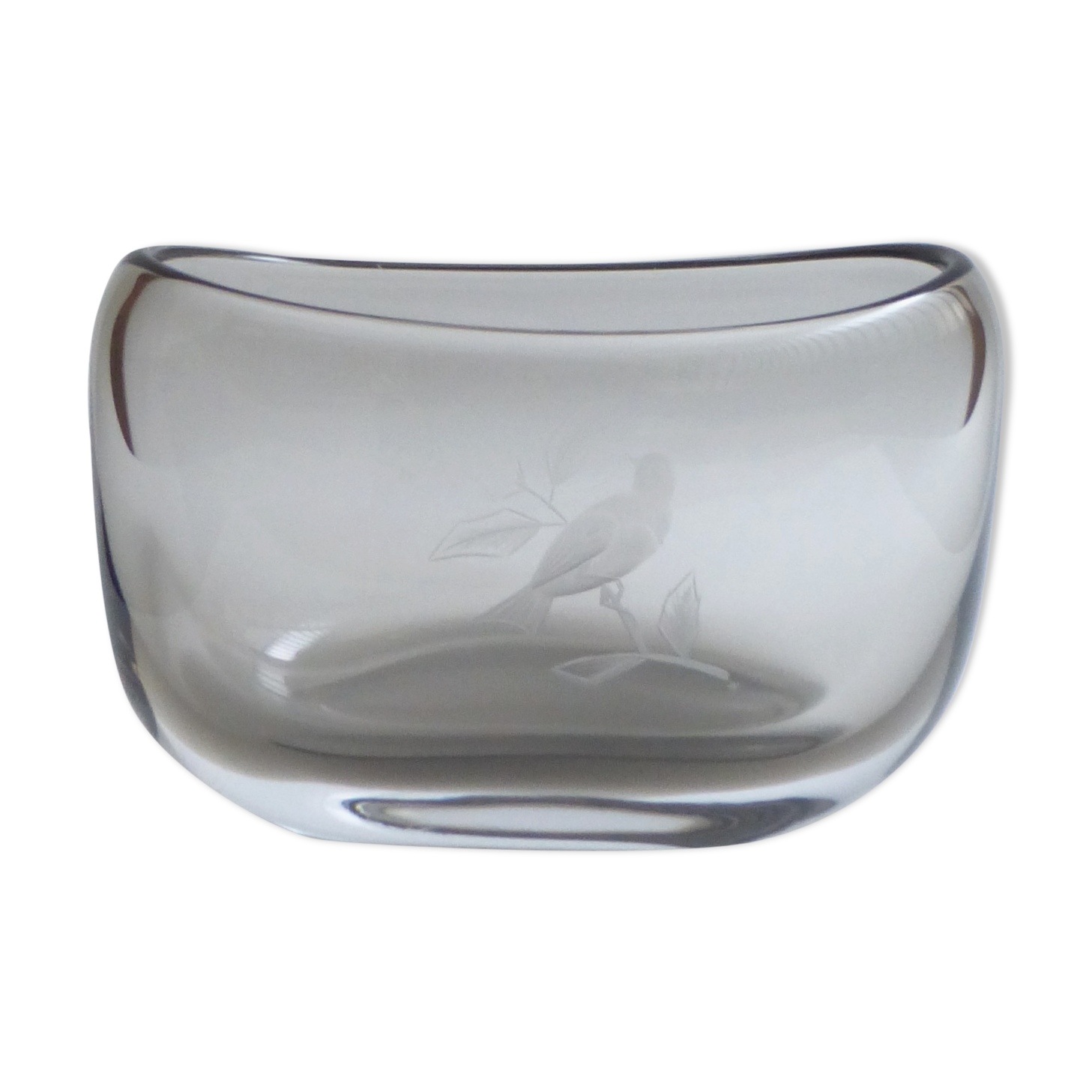 Czech smoked glass vase 1950's-60's