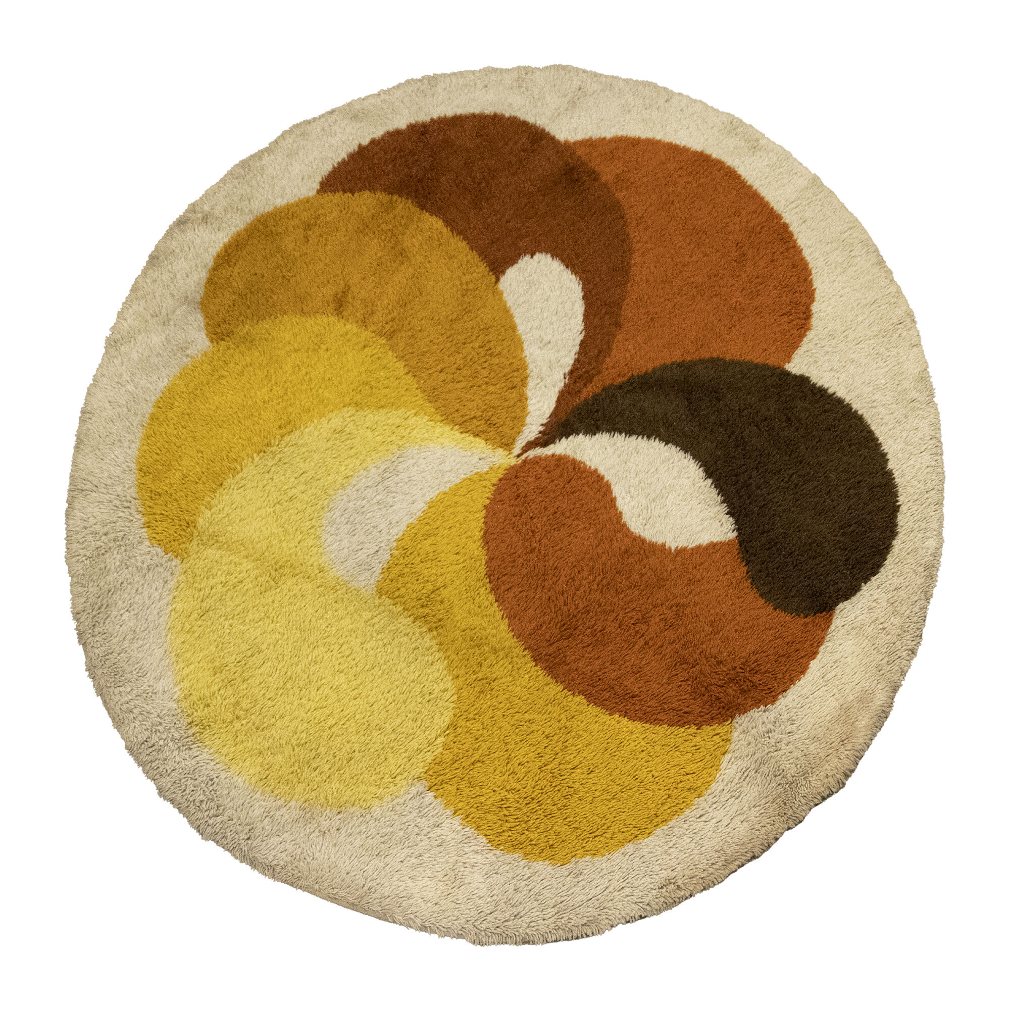 Big Orange Round 'Flower' Desso Carpet