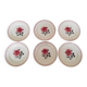 Ensemble 6 assiettes plates vintage Badonviller "Germaine"