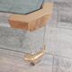 Vintage glass and brass coffee table by Charles & Hollis Jones, 1970s