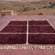 Large pure wool Berber rug in burgundy size 3/4 m