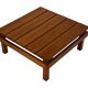Vintage Pinewood Slatted Coffee Table Design 1970s