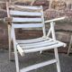 duo of folding garden armchairs brasserie cafe terrace Brasserie