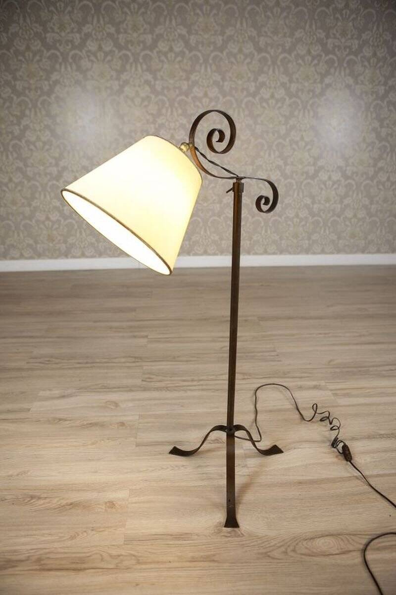Metal Floor Lamp with Adjustable Head, Early 20th Century