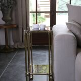 Brass side table, 1970s-1980s