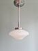 Art Deco pendant light in white speckled glass, 1930s