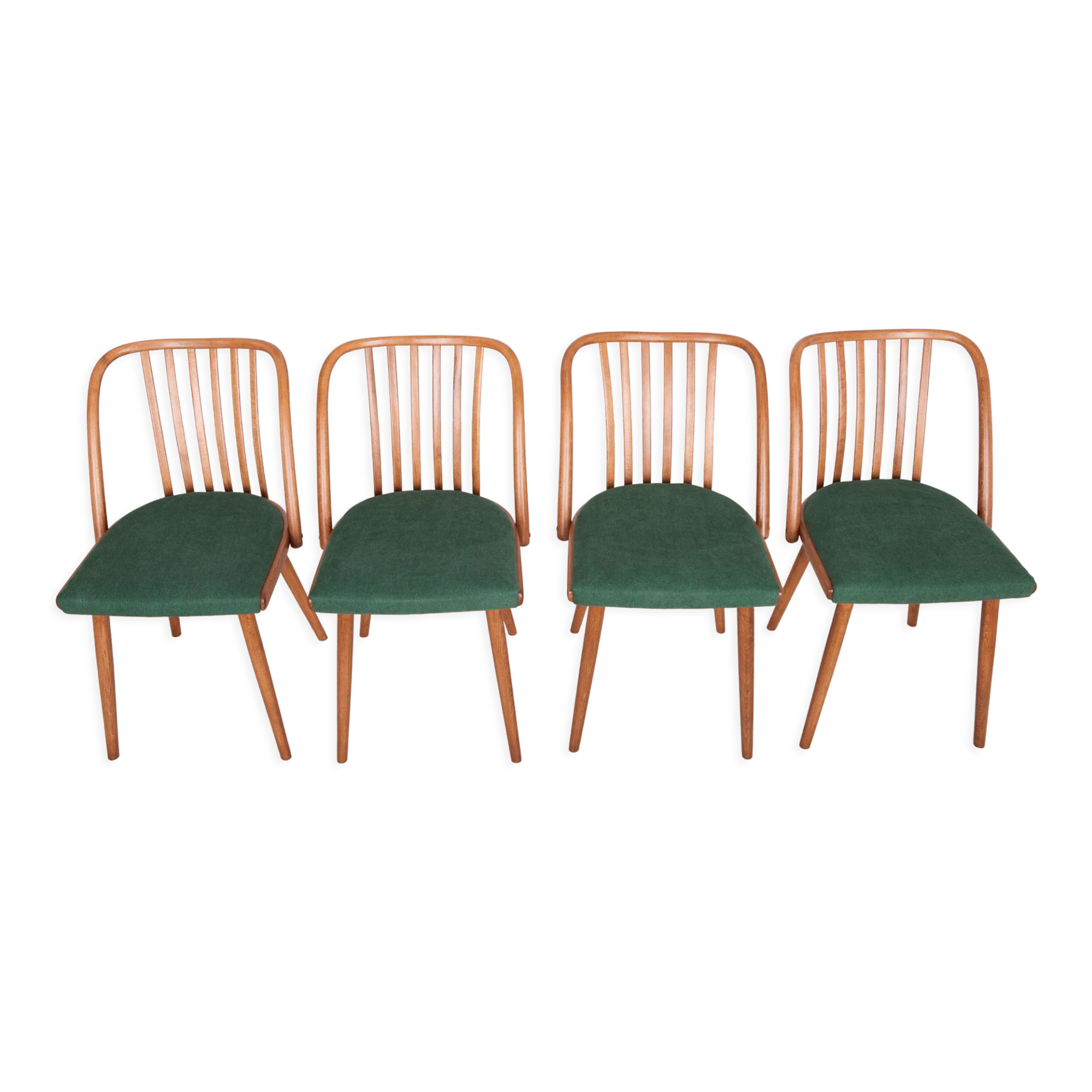 Green Dining Chairs by Antonín Šuman for Ton, 1960