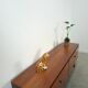 Long dark walnut veneer sideboard, vintage TV cabinet