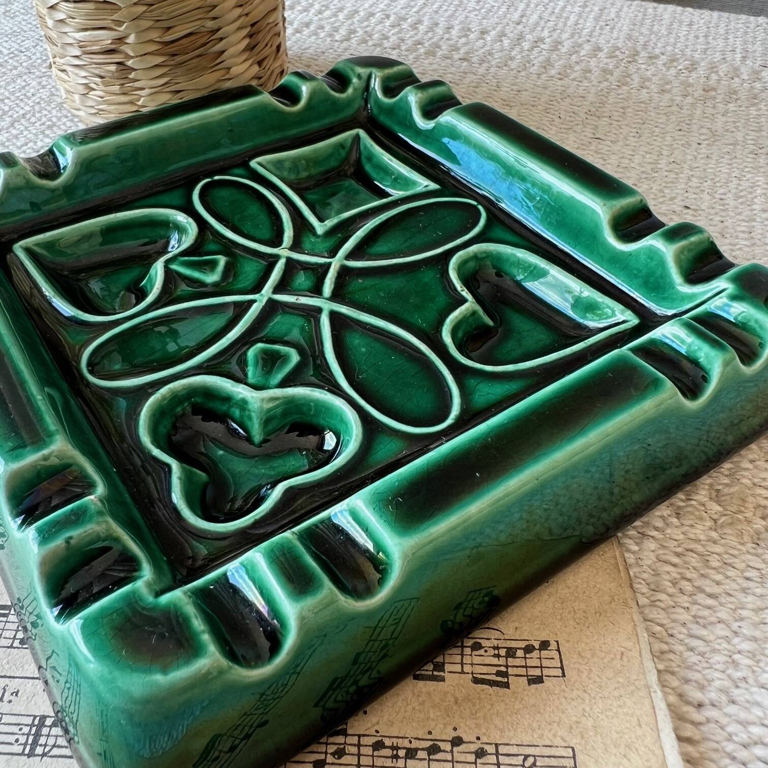 Art deco ceramic ashtray