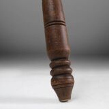 Vintage Brutalist low oak Stool, Belgium 1960s