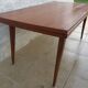 Table extensible pieds compas année 50 rallonges non fournis en bois de teck–Très bon état
