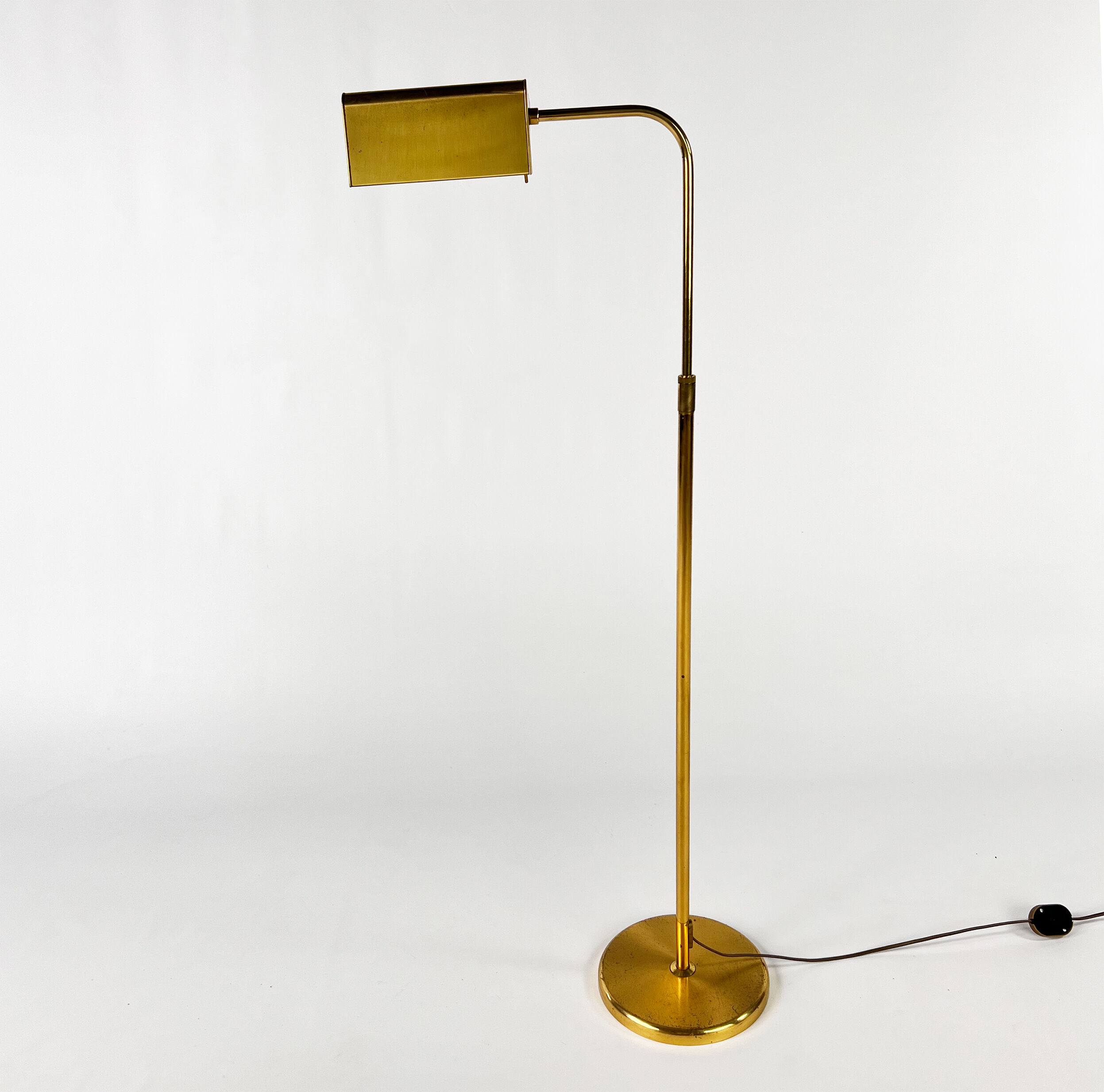 Mid Century Brass and Steel Classical Floorlamp, 1960s