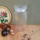Large octagonal hermetic jar luminarc France vintage