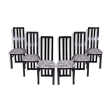 Ensemble de six chaises en hêtre du milieu du siècle fabriquées par Thon, restaurées, Tchéquie, années 1970