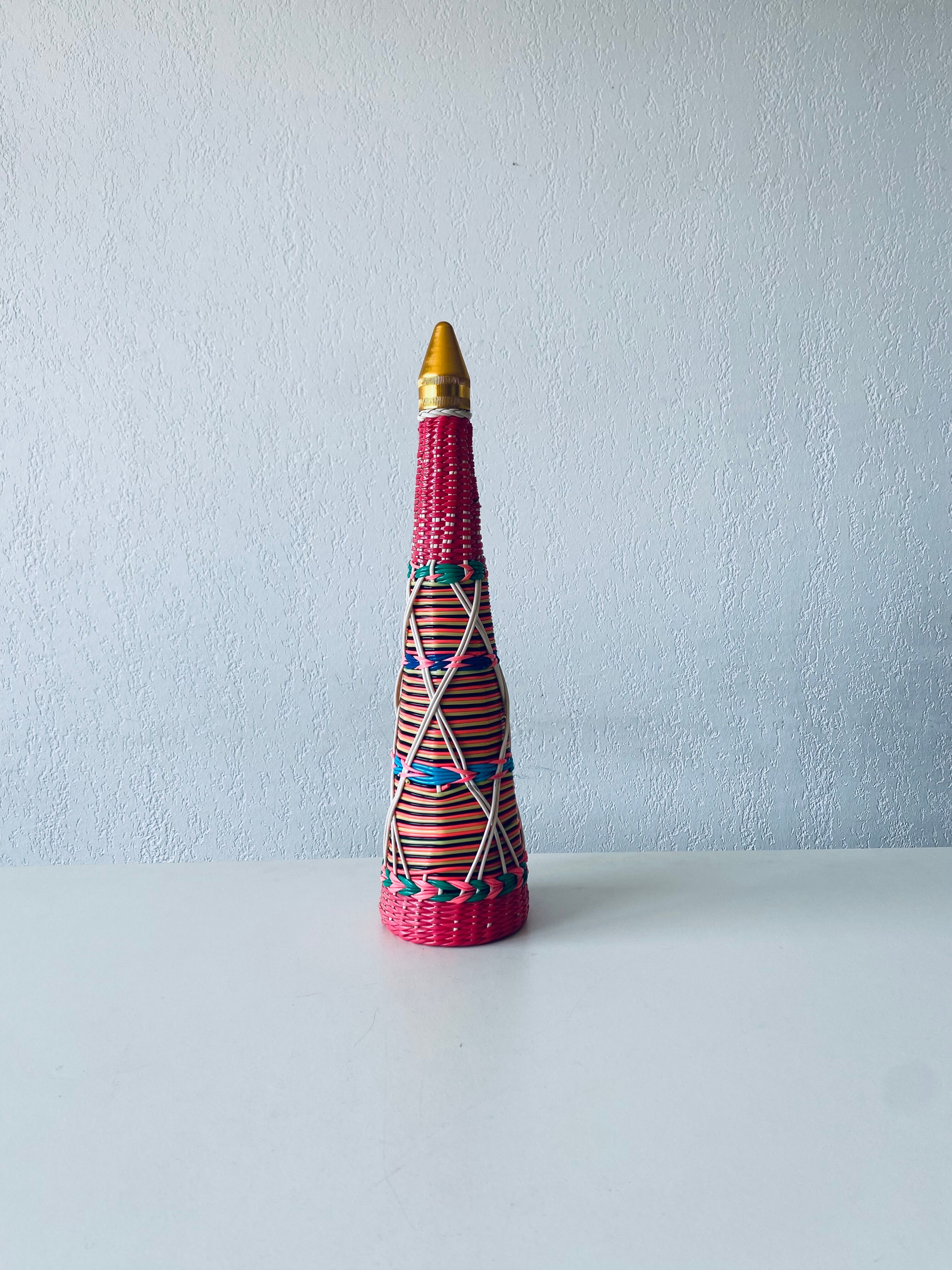 Vintage scoubidou decanter