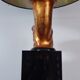 70s desk lamp black and golden eagle head
