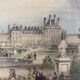 Gravure en couleur, Les Tuileries, Paris