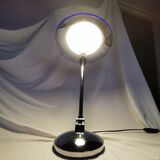 Adjustable chrome metal UFO lamp, space age, UFO, Aluminor, France, 1980.