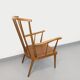 Vintage wooden armchair Baumann model Éventail from the 1960s.