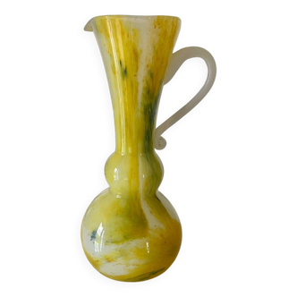 Yellow opaline vase from the 70s