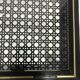 Table basse Pierre Vandel verre motif cannage noir