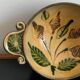 Sampigny les maranges (pottery) - glazed earth ear bowl unique model