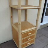 Bamboo and rattan shelf