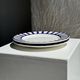 Set of 2 blue striped plates Ceramica Quadrifoglio Italy
