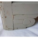 50's wooden and light marble bedside