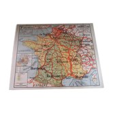 Vidal wall school map No.7 France Railways
