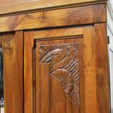 Art deco wardrobe three walnut doors