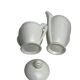 Art Deco white earthenware jug and sugar bowl set from around 1930.