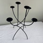 Sculptural chandelier in wrought iron