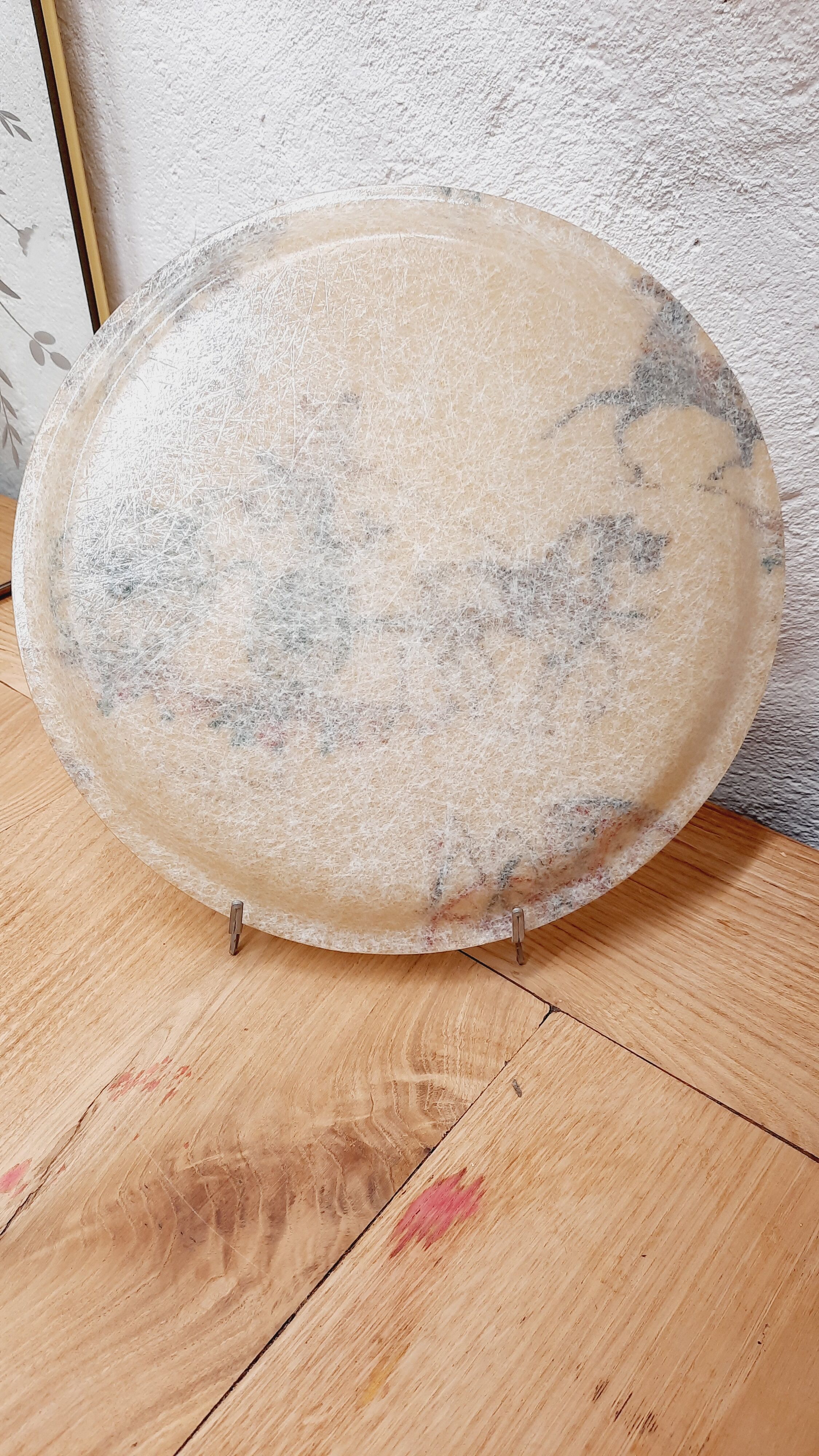Plateau rond fibre de verre