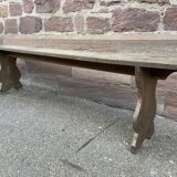Rustic oak farm bench 1900s