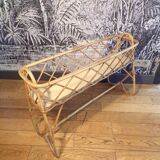 Vintage rattan planter