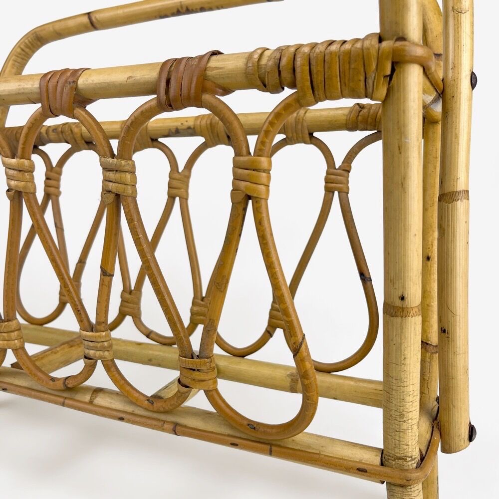 Rattan magazine holders in the 60s