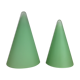 2 lampes coniques Teepee par SCE en verre vert