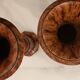 Pair of wooden vasques painted in 20th century elm magnifying glass