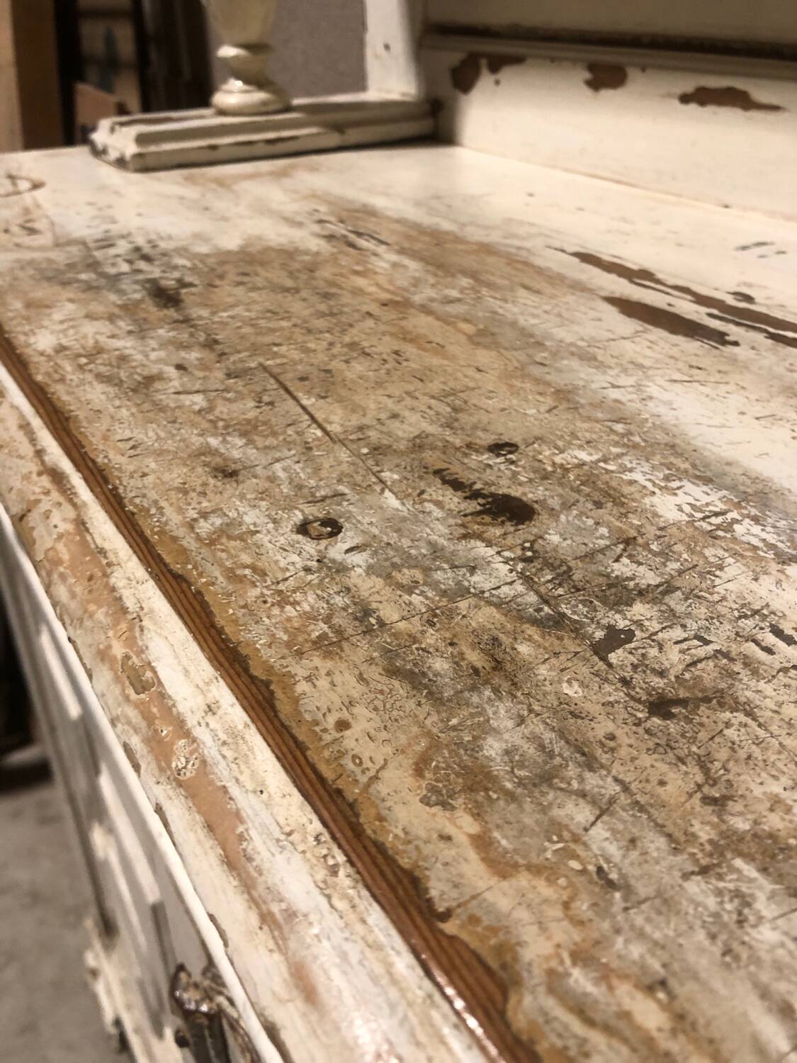 Old patinated dresser buffet