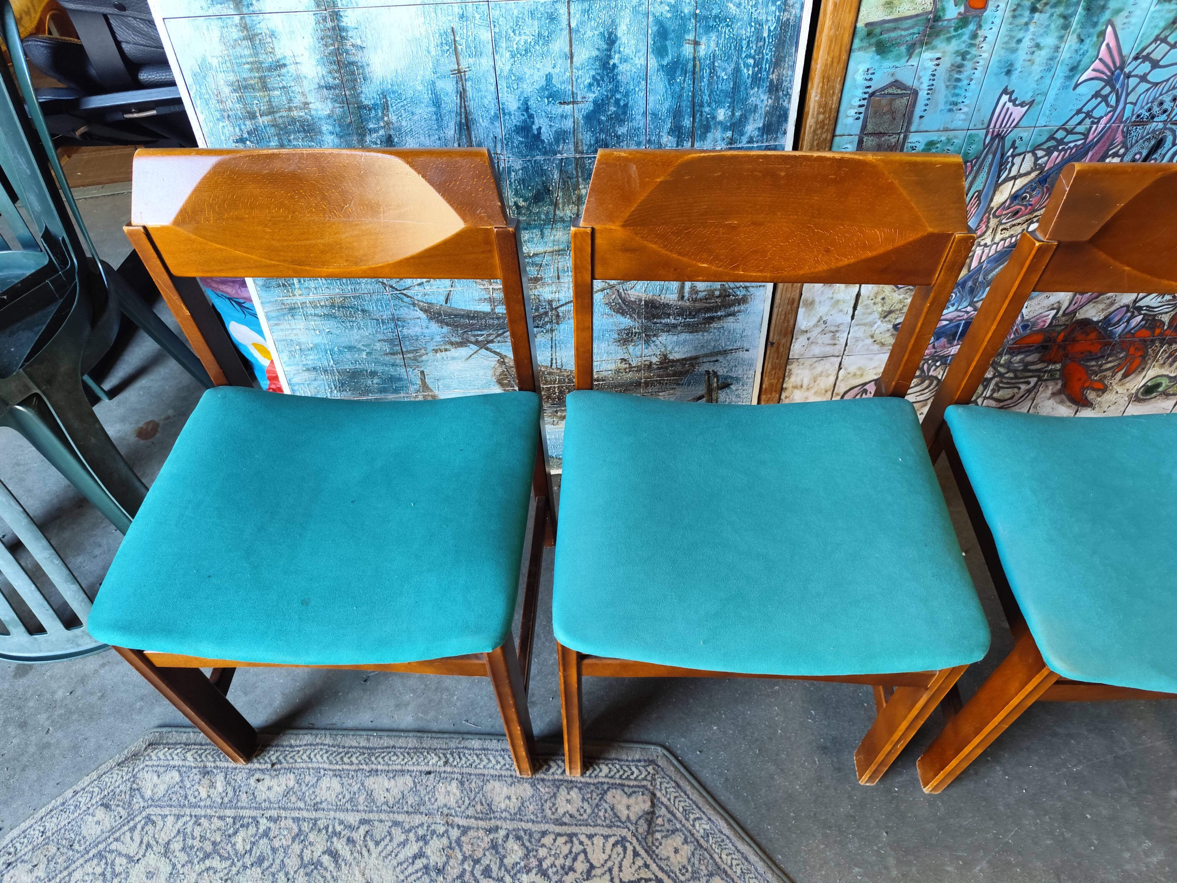 Four vintage Italian chairs from the 1980s