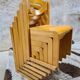 Lot de 6 chaises traineau
vintage