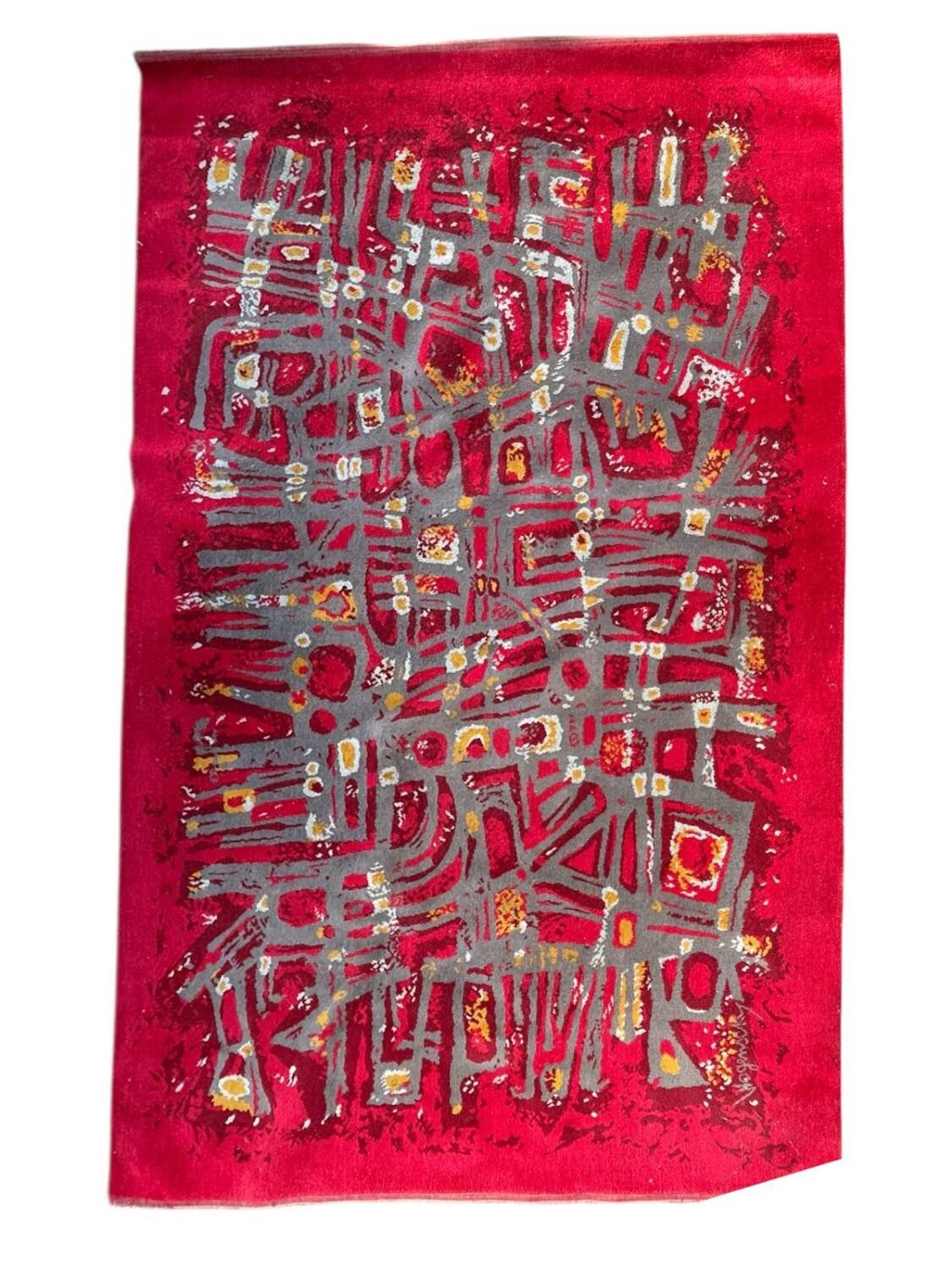 Robert WOGENSKY (1919-2019) rug from the 1970s, dimensions 3 x 2 m.
