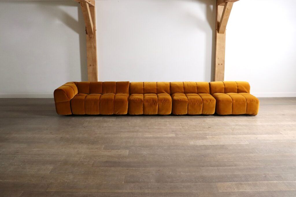 Arflex Strips sofa by Cini Boeri in velvet, Italy 1968