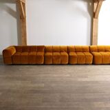 Arflex Strips sofa by Cini Boeri in velvet, Italy 1968