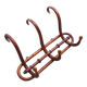 Curved wood wall coat rack bistro KOHN, around 1900, no Thonet