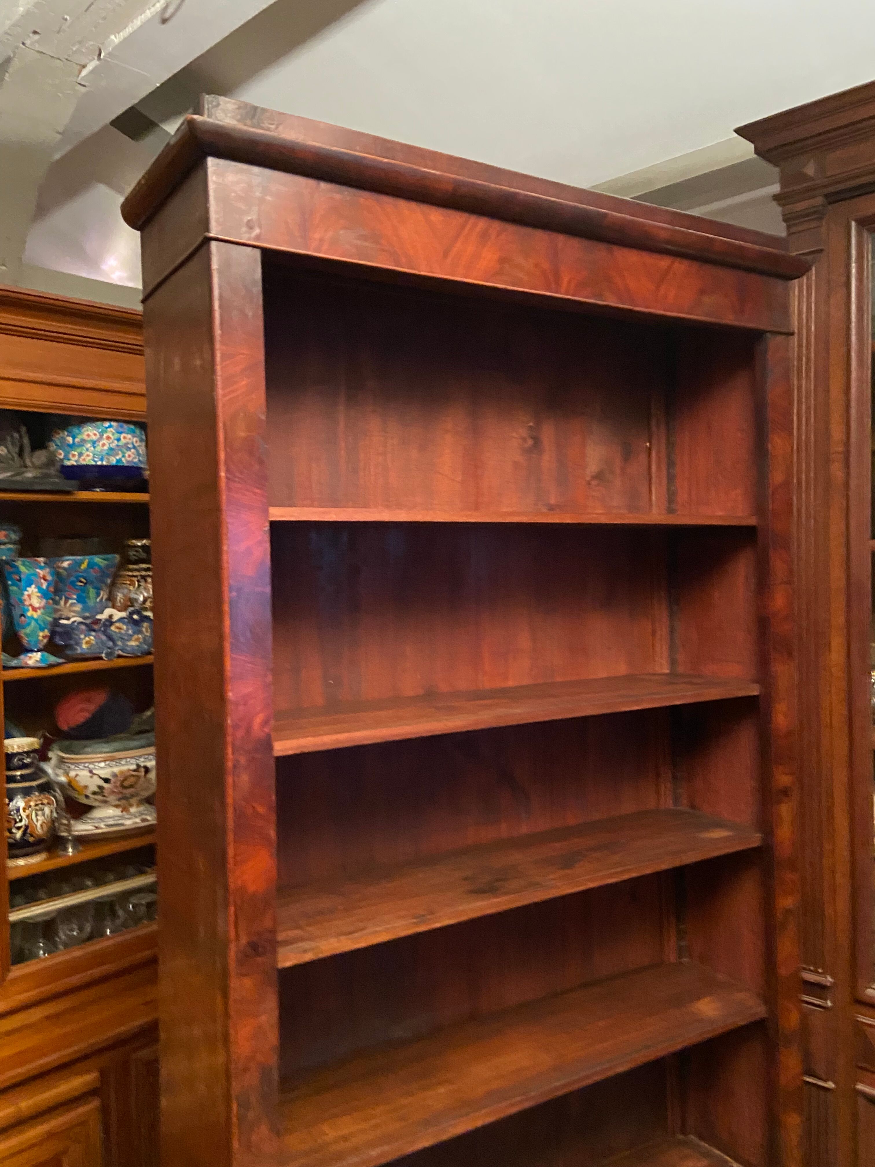 Fine mahogany library of the 1830s Louis-Philippe